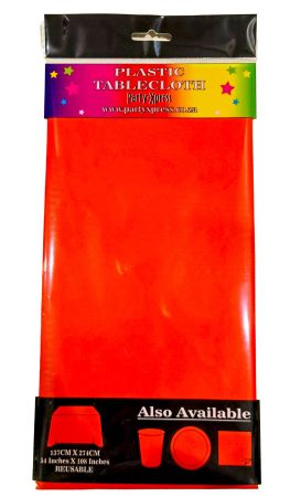 Plastic Tablecloth Classic Red