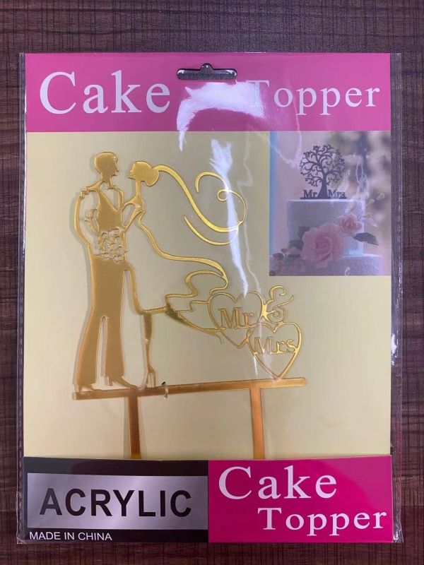 Cake Topper Mr & Mrs