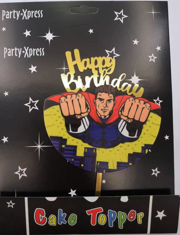 Cake Topper Birthday Super Hero