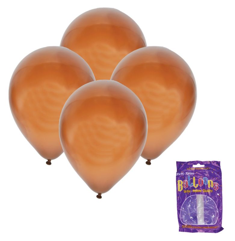 Latex Standard Balloons Dark Brown 10's