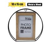 Picture Frame 10 x 15cm Round Metal and MDF