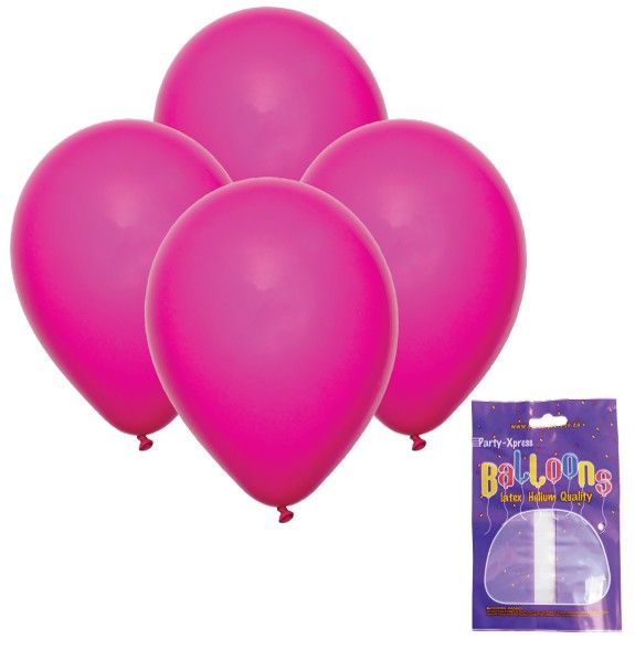 Latex Standard Balloons Fuchsia 10's