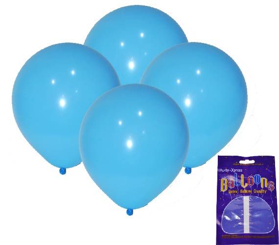 Latex Standard Balloons Light Blue 10's