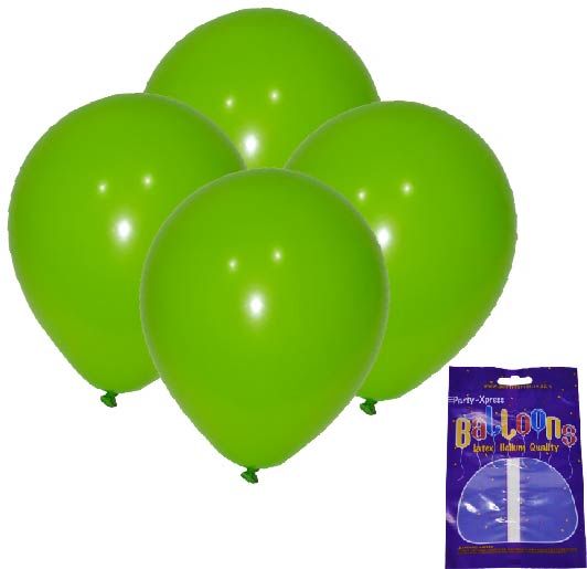 Latex Standard Balloons Lime Green 10's