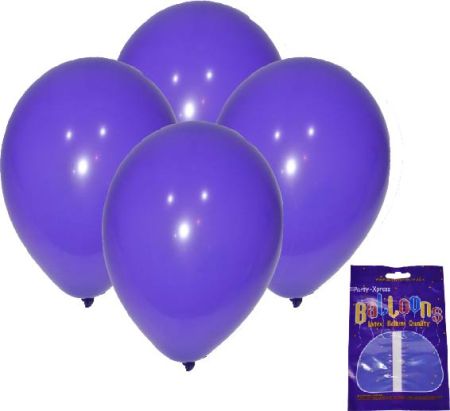 Latex Standard Balloons Purple 10's