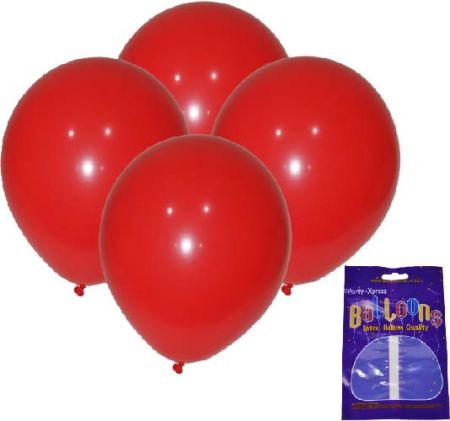 Latex Standard Balloons Red 10's