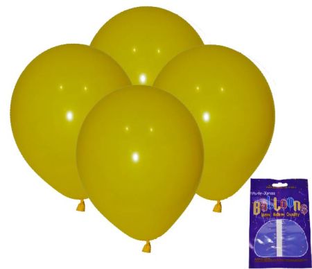 Latex Standard Balloons Yellow 10's
