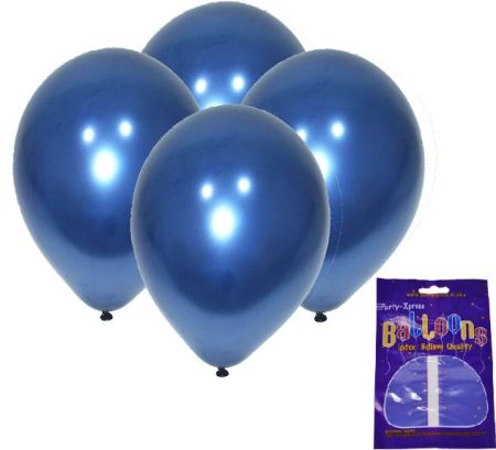 Latex Metallic Balloons Midnight Blue 10's