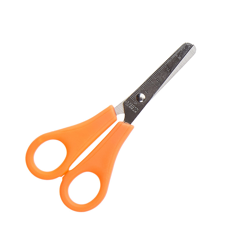 ECONOMY SCHOLASTIC SCISSORS 130MM ORANGE RIGHT