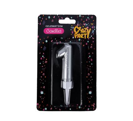 Cake Candles Silver Large Number 1