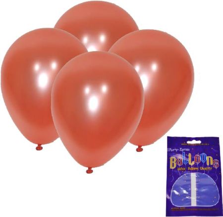 Latex Metallic Balloons Rose Gold 10's