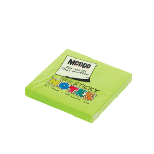 STICKY NOTES NEON GREEN 100 SHEETS