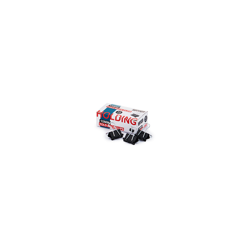 FOLDBACK CLIPS 15MM BLACK SINGLE