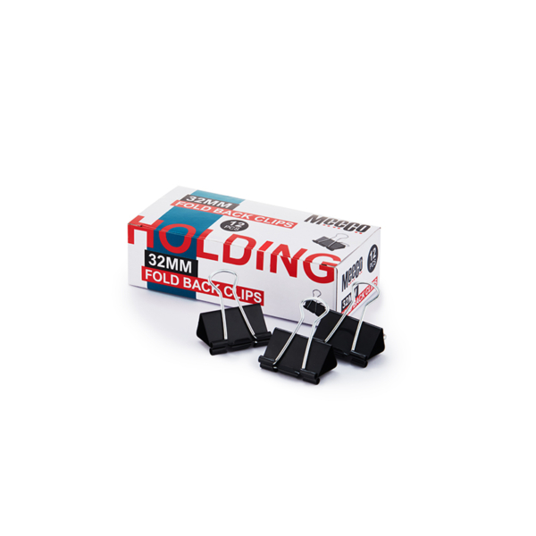 FOLDBACK CLIPS 32MM BLACK SINGLE