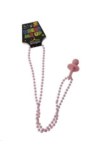 Baby Shower Necklace with Dummy Pink